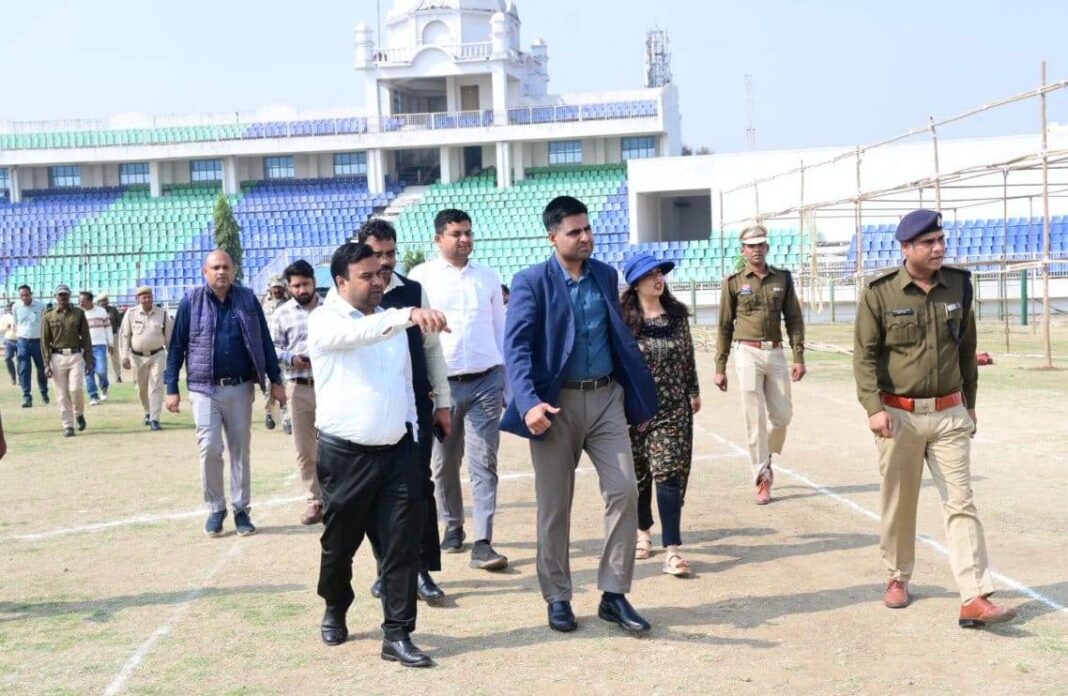 Collector Reviews Republic Day Preparations at Digvijay Stadium in Rajnandgaon