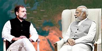 राहुल गांधी प्रधानमंत्री नरेंद्र मोदी के आवास पहुंचे