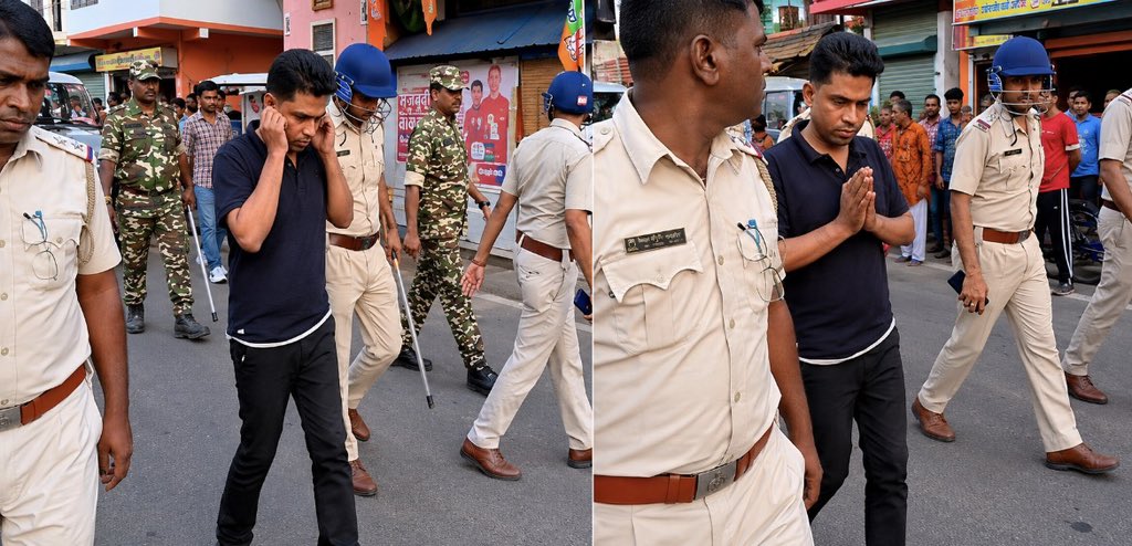 पश्चिम बंगाल में TMC नेता जहांगीर खान उर्फ ‘पुष्पा’ की बार-बार पुलिस परेड