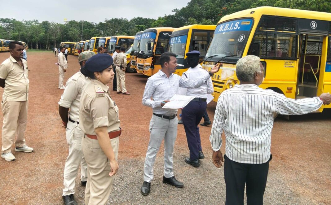 101 School Buses Inspected in Rajnandgaon to Ensure Student Safety