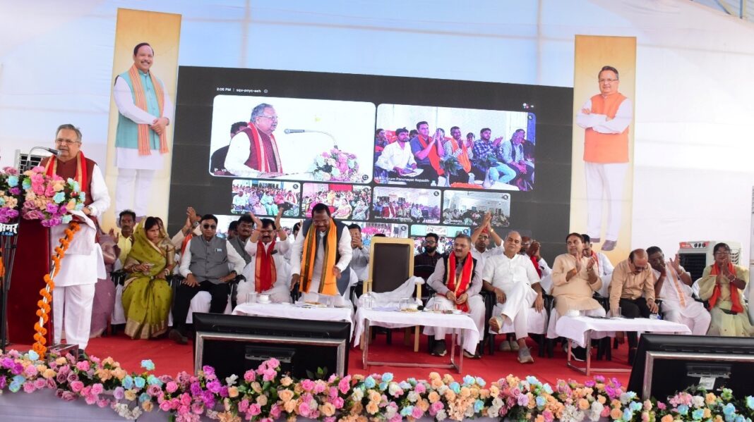 Dr. Raman Singh Inaugurates and Lays Foundation Stones for ₹20.01 Crore Development Projects in Rajnandgaon