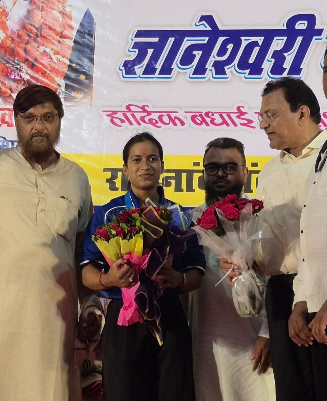 Muslim Community Felicitates Commonwealth Silver Medallist Gyaneshwari Yadav in Rajnandgaon
