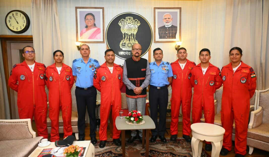 Air Officer Commanding Nanda Kumar Bala Meets Chhattisgarh Governor Ramen Deka